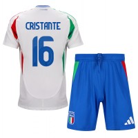 Camiseta Italia Bryan Cristante #16 Visitante Equipación para niños Eurocopa 2024 manga corta (+ pantalones cortos)